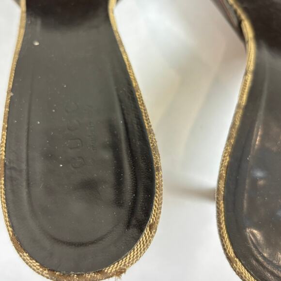 Vintage Gucci Tom Ford Monogram Cut Out Kitten Heels Mules Women's 8.5B - Picture 10 of 14